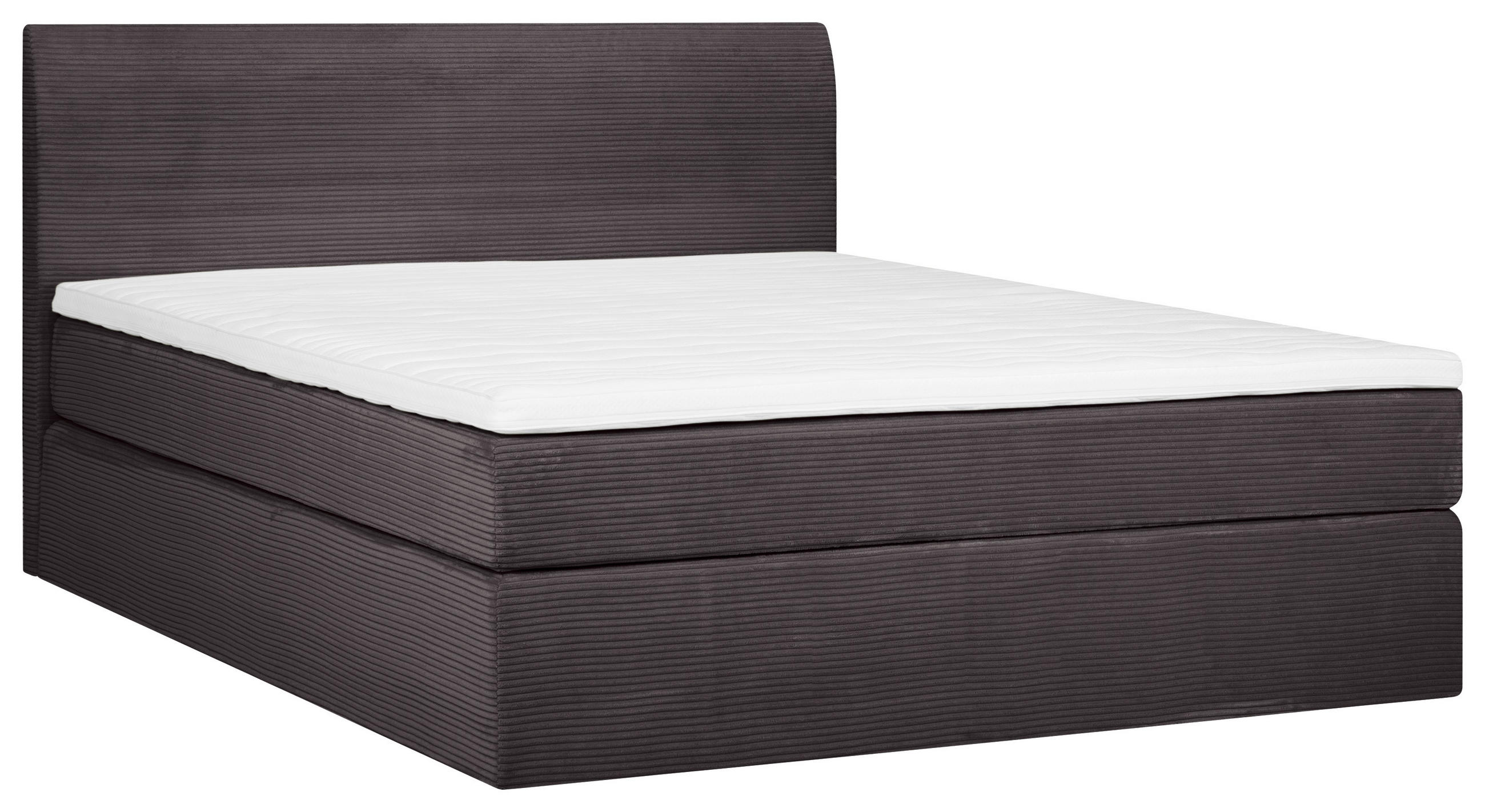 BOXSPRINGBETT 180/200 cm  in Mokka  - Schwarz/Mokka, KONVENTIONELL, Holz/Textil (180/200cm) - Boxxx