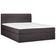 BOXSPRINGBETT 180/200 cm  in Mokka  - Schwarz/Mokka, KONVENTIONELL, Holz/Textil (180/200cm) - Carryhome
