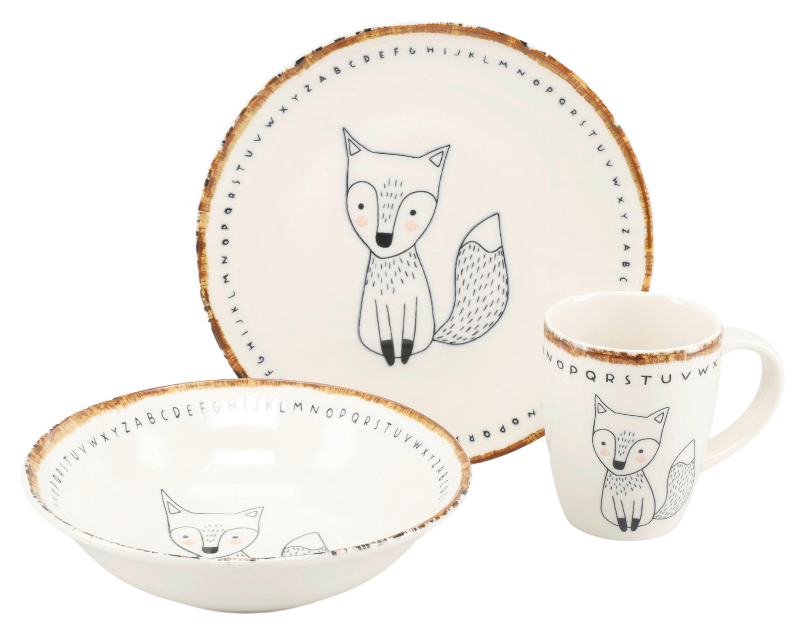 KINDERGESCHIRRSET 3-teilig  - Multicolor, Basics, Keramik - Creatable