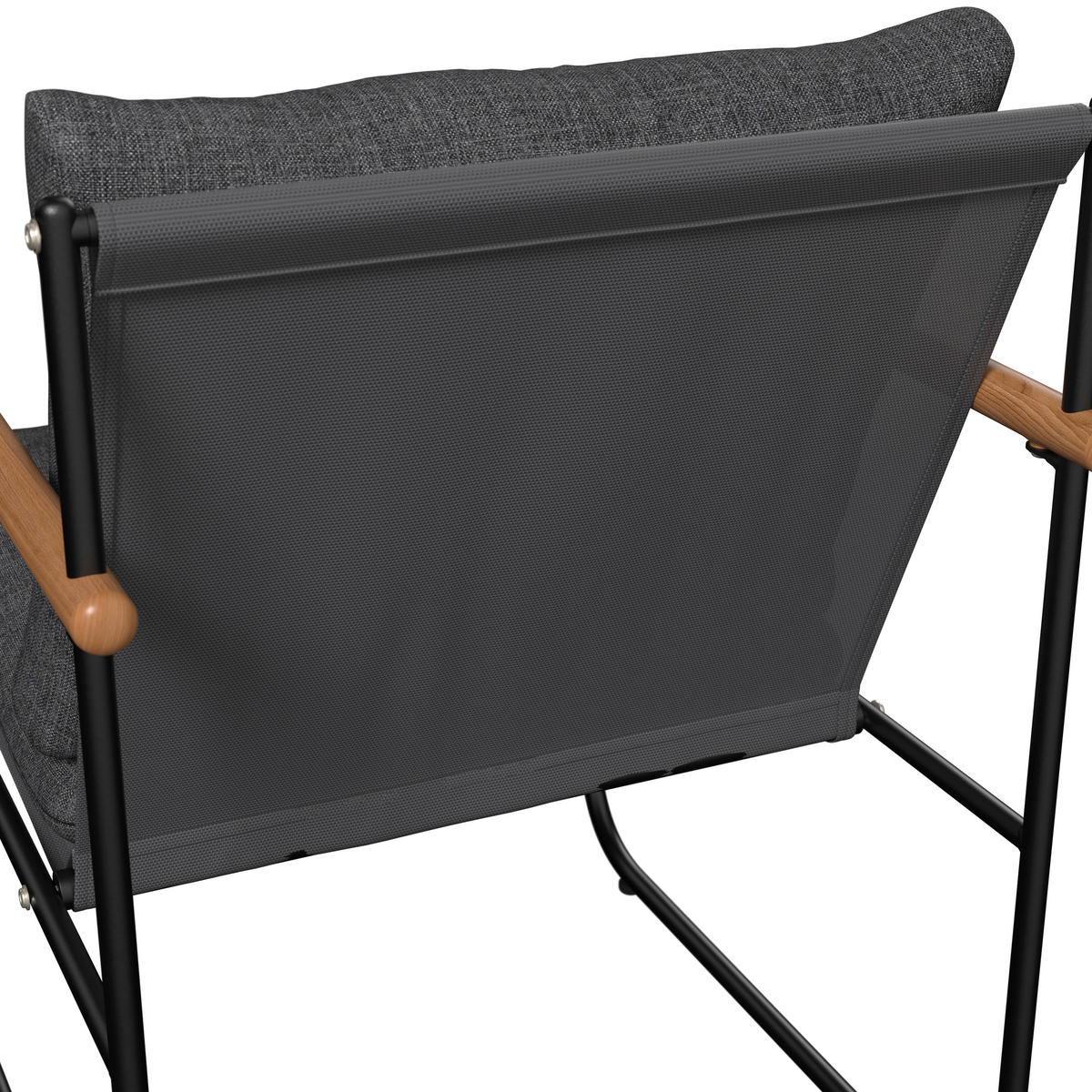 BALKONSET  3-teilig  - Anthrazit/Schwarz, MODERN, Glas/Textil (56/78/70cm) - Ambia Garden