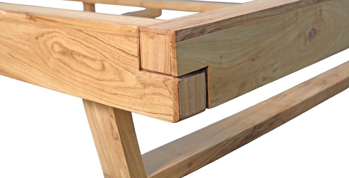 BALKENBETT 180/200 cm  in Naturfarben   - Naturfarben/Akaziefarben, MODERN, Holz (180/200cm) - MID.YOU