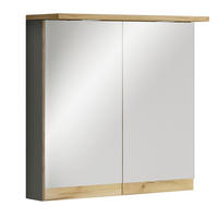 SPIEGELSCHRANK 60/59/23 cm  - Honigeiche/Anthrazit, Trend, Glas/Holzwerkstoff (60/59/23cm) - MID.YOU