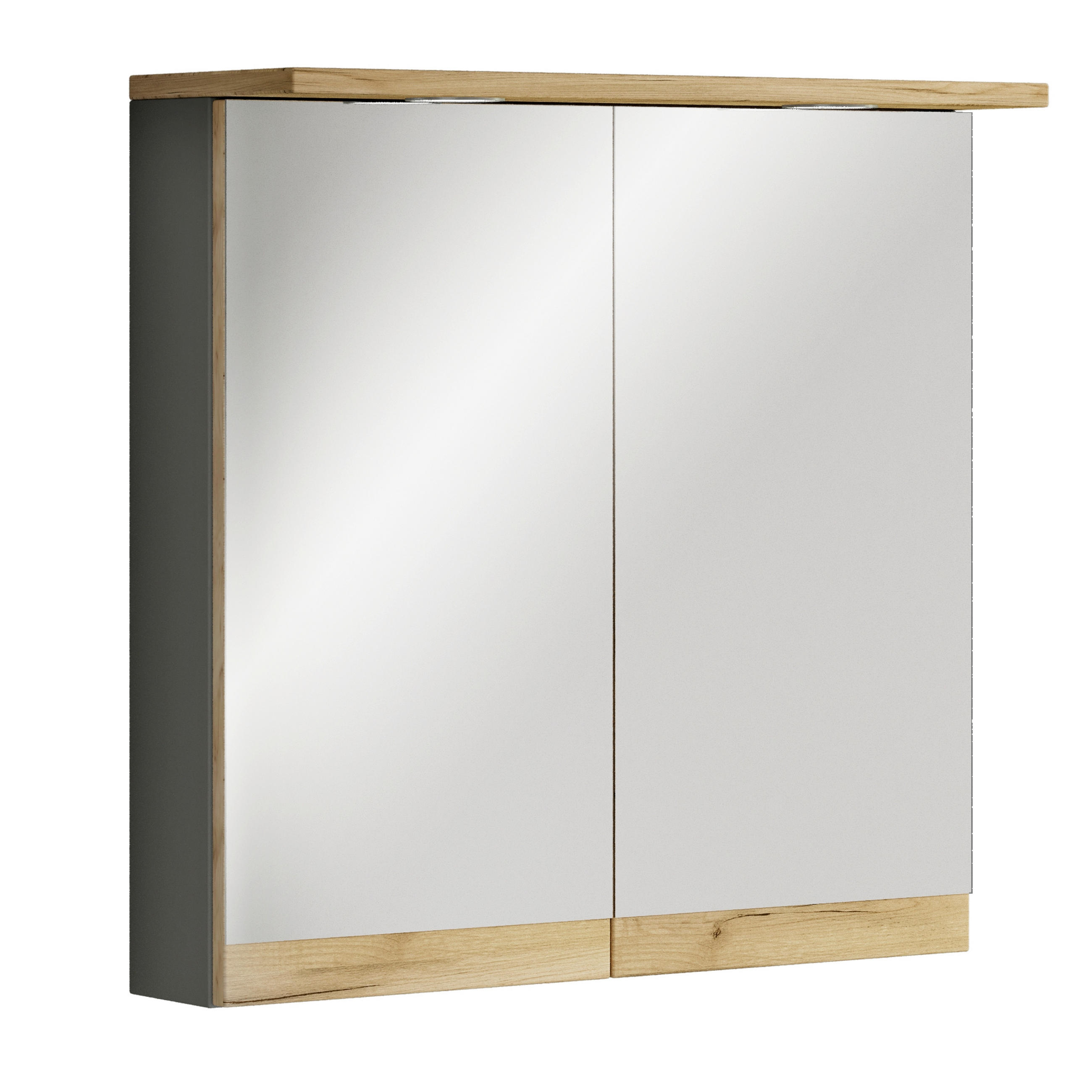SPEGELSKÅP antracit, honungsek 59/60/23 cm