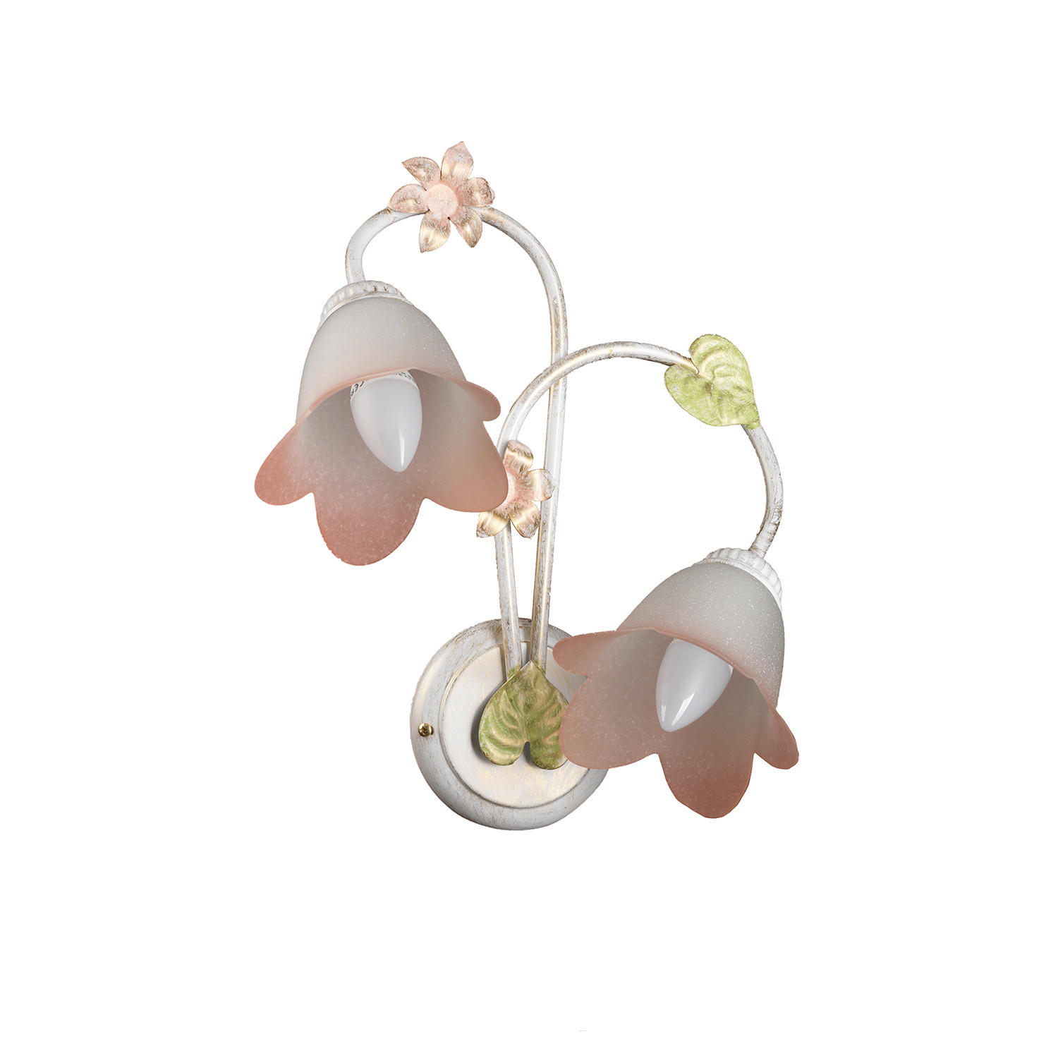 WANDLEUCHTE 30/25/40 cm   - Weiß, ROMANTIK / LANDHAUS, Glas/Metall (30/25/40cm)