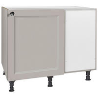 ECKUNTERSCHRANK 125/87/65 cm  - Schwarz/Grau, MODERN, Holzwerkstoff/Metall (125/87/65cm) - Nobilia