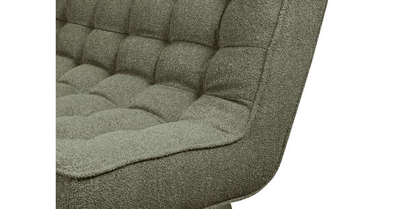 SITZBANK 183/90/79 cm Webstoff Grün Eiche vollmassiv  - Eichefarben/Grün, Design, Holz/Textil (183/90/79cm) - Linea Natura