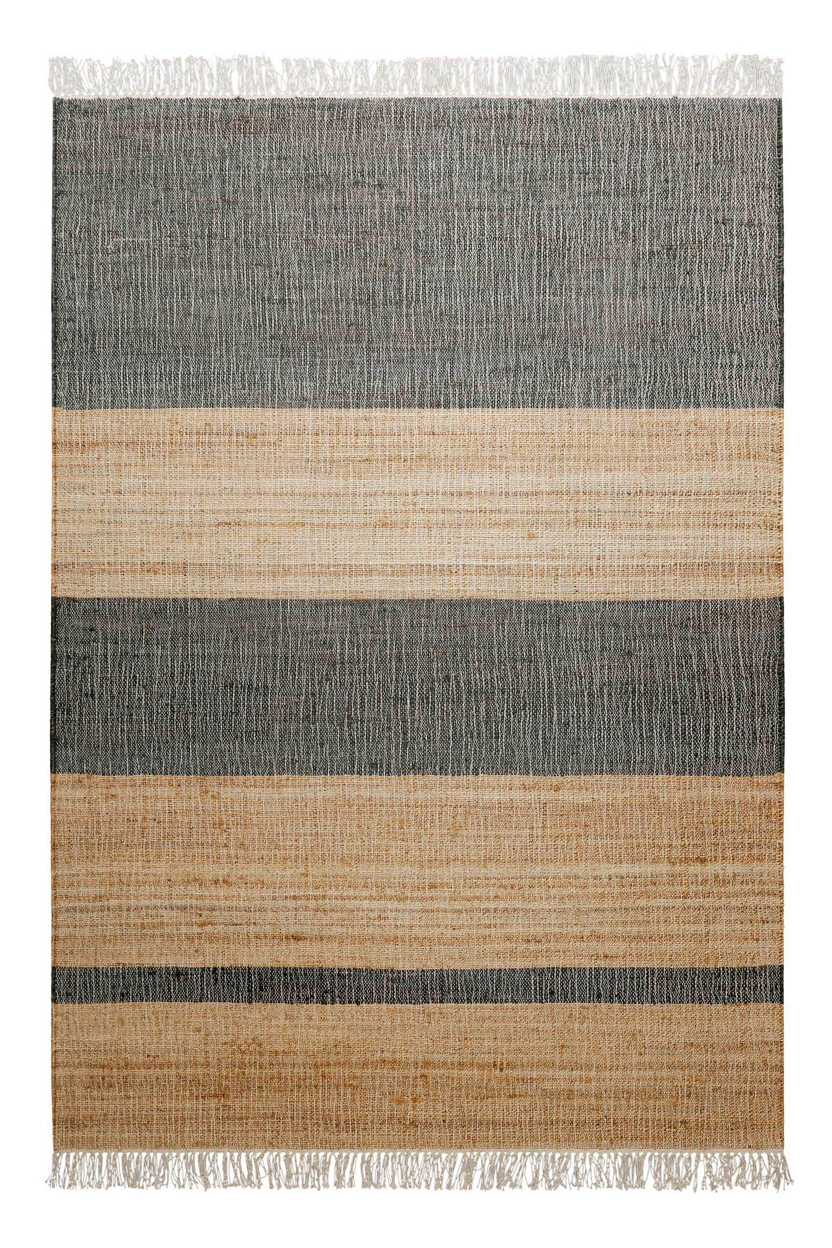 HANDWEBTEPPICH 80/150 cm Vante Sandfarben, Graubraun rechteckig  - Sandfarben/Graubraun, Basics, Textil (80/150cm)