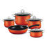 KOCHTOPFSET 5-teilig - Klar/Orange, Basics, Glas/Metall (48,50/28,50/39cm) - Riess KOCHTOPFSET 5-teilig - Klar/Orange, Basics, Glas/Metall (48,50/28,50/39cm) - Riess