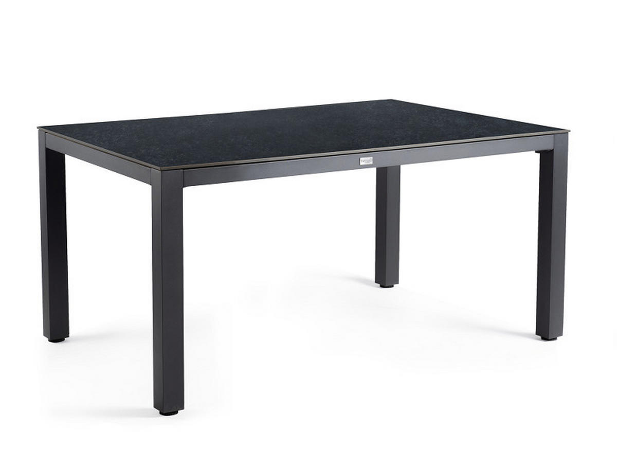 GARTENTISCH 160/90/74 cm Metall, Kunststoff Graphitfarben rechteckig  - Anthrazit/Graphitfarben, Basics, Kunststoff/Metall (160/90/74cm) - Tierra Outdoor