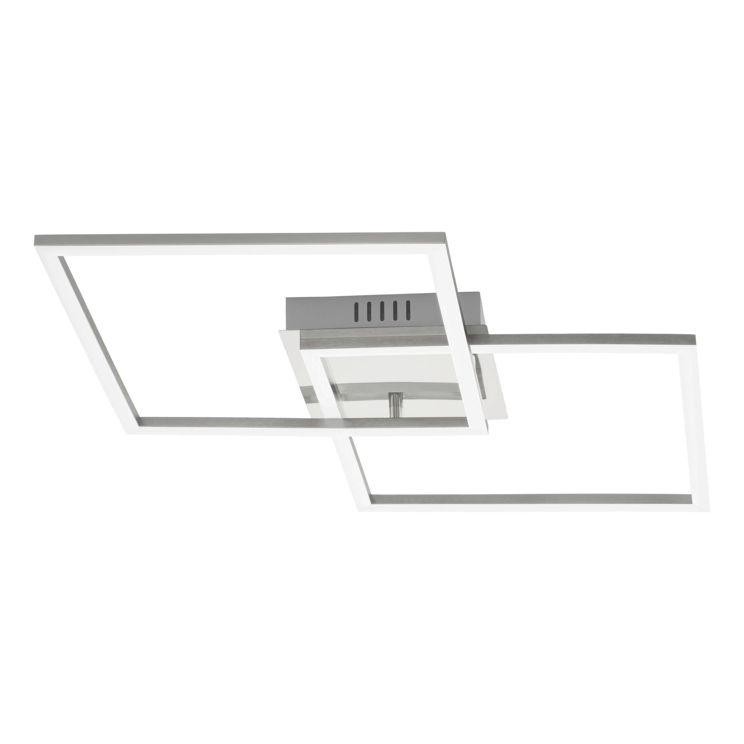 BADEZIMMER-DECKENLEUCHTE Sueli 66,5/41,5/6 cm  - Weiß/Nickelfarben, Design, Kunststoff/Metall (66,5/41,5/6cm) - Celina