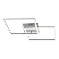 BADEZIMMER-DECKENLEUCHTE Sueli 66,5/41,5/6 cm  - Weiß/Nickelfarben, Design, Kunststoff/Metall (66,5/41,5/6cm) - Celina