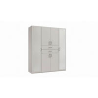 KLEIDERSCHRANK Grau, Sahara  - Schwarz/Grau, Modern, Glas/Holz (180/208/58cm) - P & B