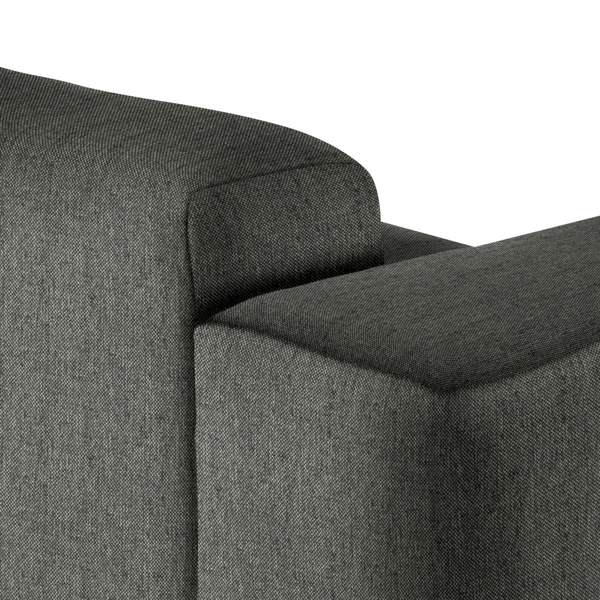 ECKSOFA Dunkelgrün Webstoff Rücken echt  - Dunkelgrün/Schwarz, Design, Kunststoff/Textil (290/171cm) - home24