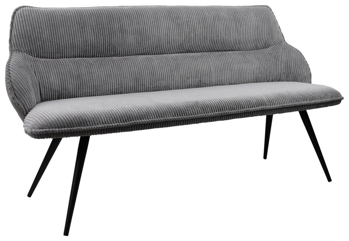 KLOP, kovina, tekstil siva  - črna/siva, Moderno, kovina/tekstil (163/67/85cm) - MID.YOU