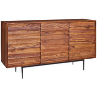 SIDEBOARD 150/81/41 cm  - Sheeshamfarben/Schwarz, Design, Holz/Metall (150/81/41cm) - MID.YOU