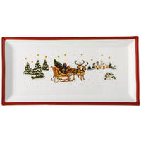 PLATTE Happy Wintertime     - Rot/Weiß, Basics, Keramik (36/15/5cm) - Hutschenreuther