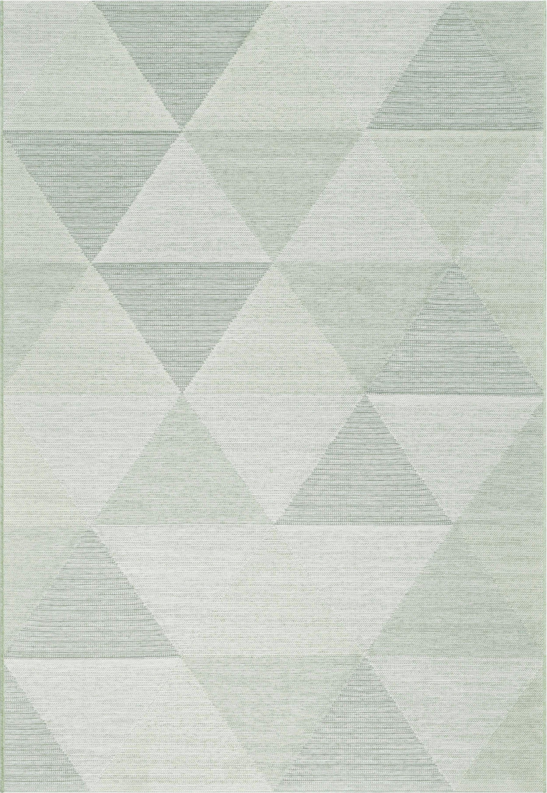 FLACHWEBETEPPICH 80/150 cm Amalfi Creme, Grün, Hellgrün  - Creme/Hellgrün, Trend, Textil (80/150cm)