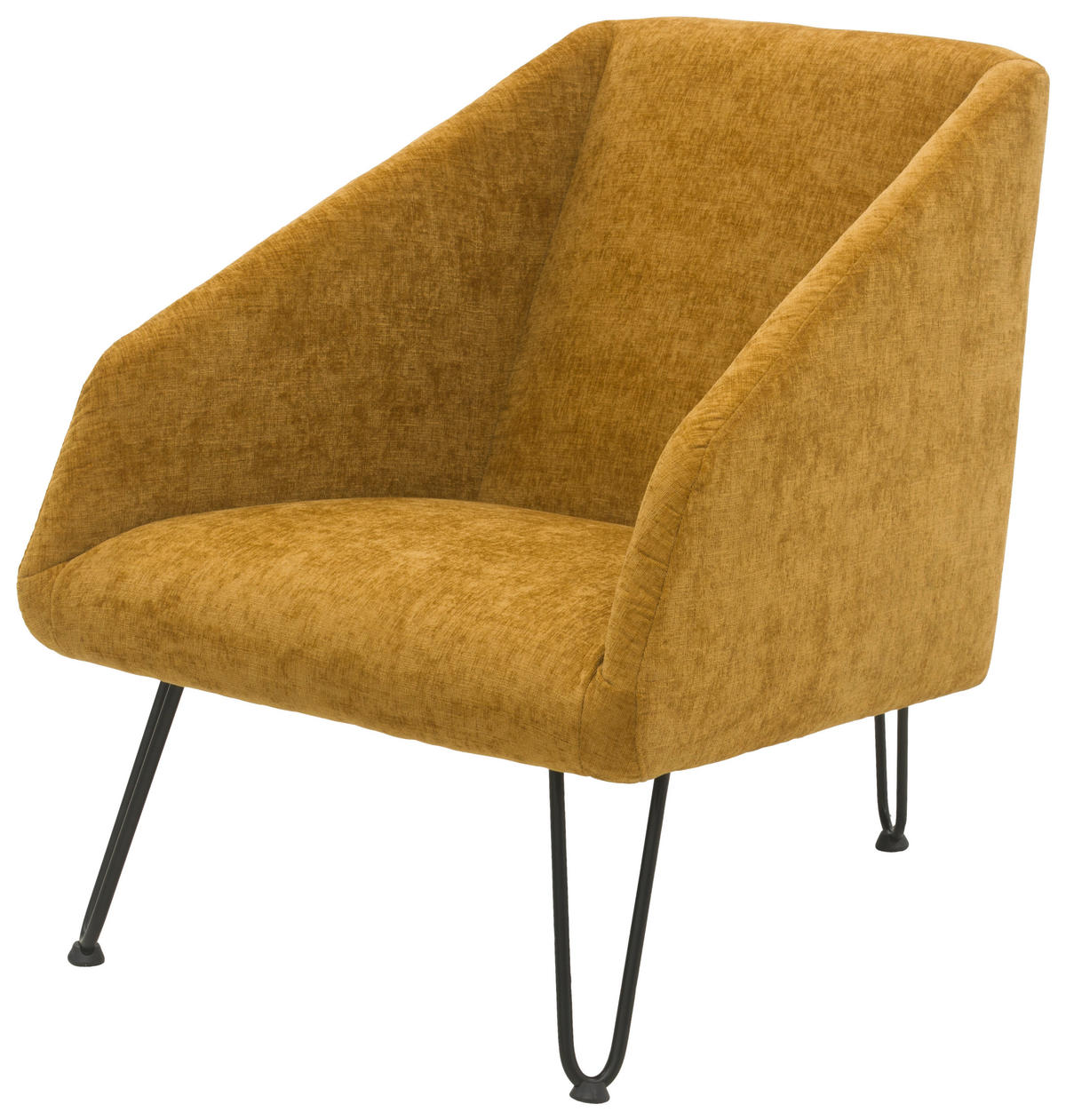 SESSEL in Chenille Goldfarben  - Goldfarben/Creme, Basics, Textil/Metall (60/71/83cm) - Livetastic