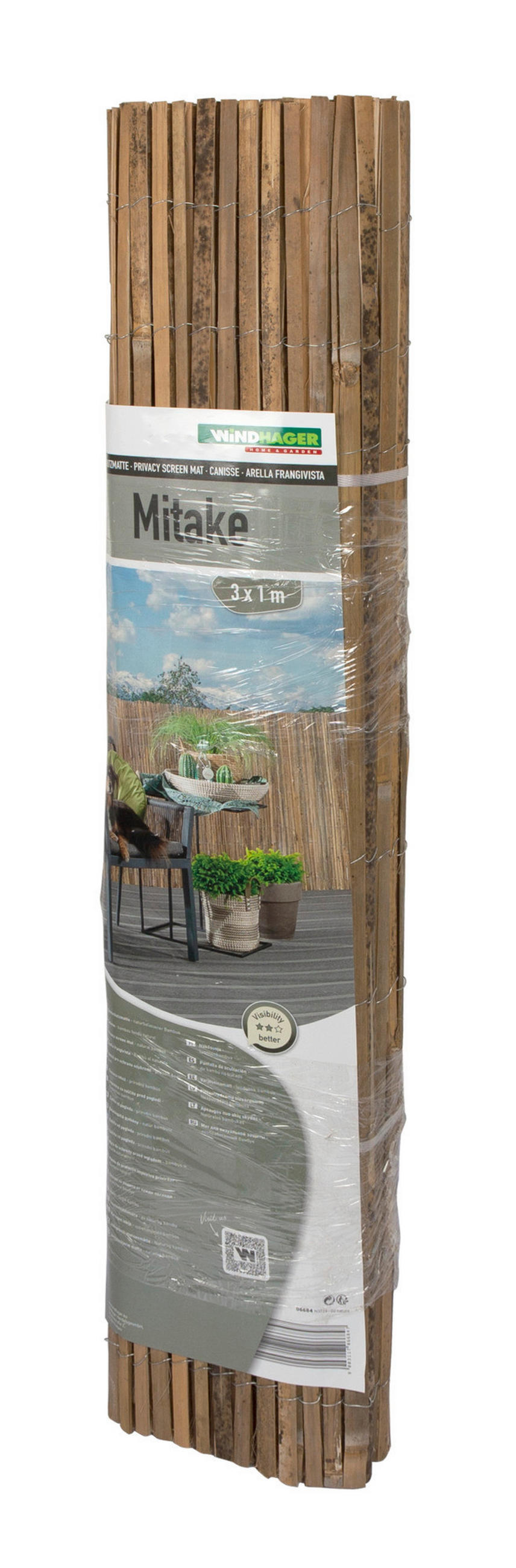 TIENIACA CLONA NA PLOT 100/300 cm  - prírodná farba, Basics, prírodné materiály (100/300cm)