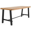 GARTENTISCH 120/70/76 cm Holz, Metall rechteckig  - Schwarz/Akaziefarben, Design, Holz/Metall (120/70/76cm) - Ambia Garden
