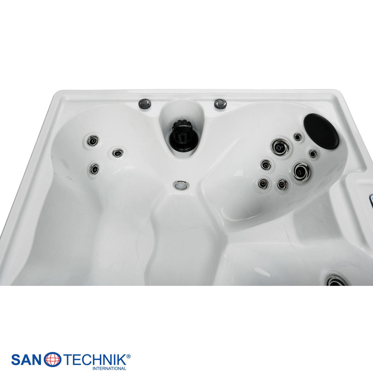 WHIRLPOOL Parma 180/160/76 cm  - Grauweiß, KONVENTIONELL, Kunststoff (180/160/76cm) - Sanotechnik