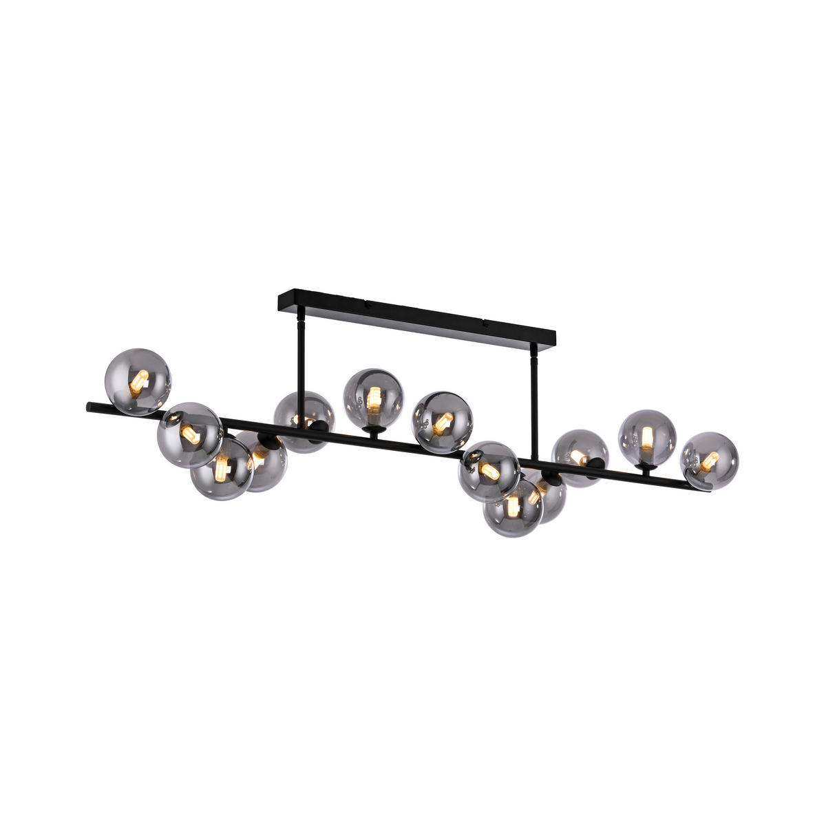 LED-DECKENLEUCHTE 118/23/34 cm   - Schwarz, Design, Glas/Kunststoff (118/23/34cm) - Schöner Wohnen