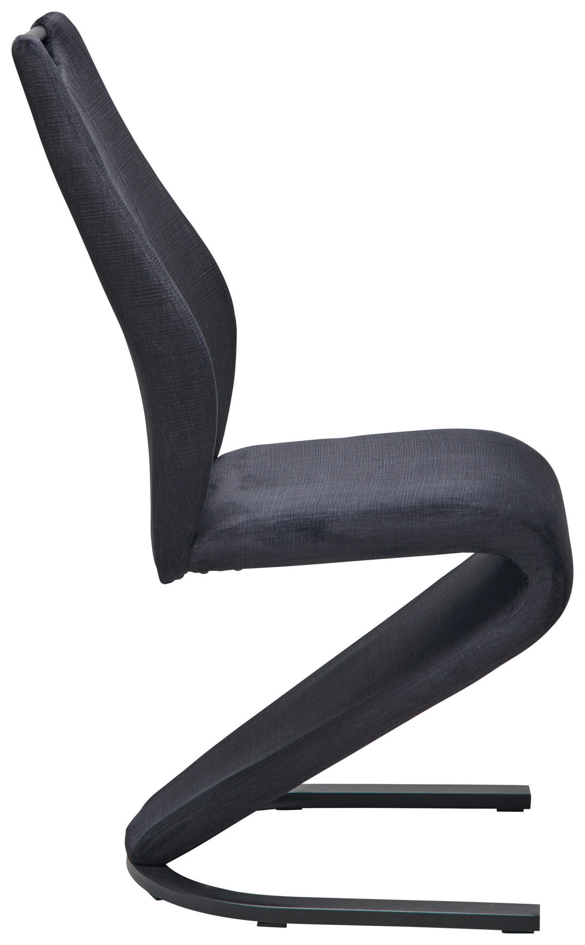 SCHWINGSTUHL  in Eisen Webstoff  - Schwarz, LIFESTYLE, Textil/Metall (44/105/65cm) - MID.YOU