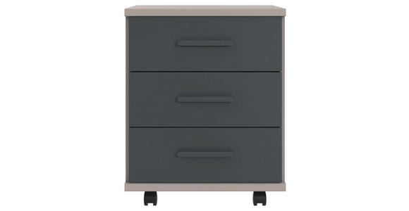 ROLLCONTAINER 46/58/40 cm  - Graphitfarben/Schwarz, Design, Holzwerkstoff/Kunststoff (46/58/40cm) - Carryhome