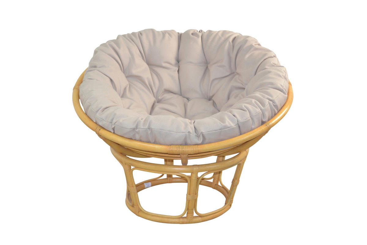 SESSEL Beige    - Beige/Creme, Natur, Holz/Textil (100/100/60cm) - MID.YOU