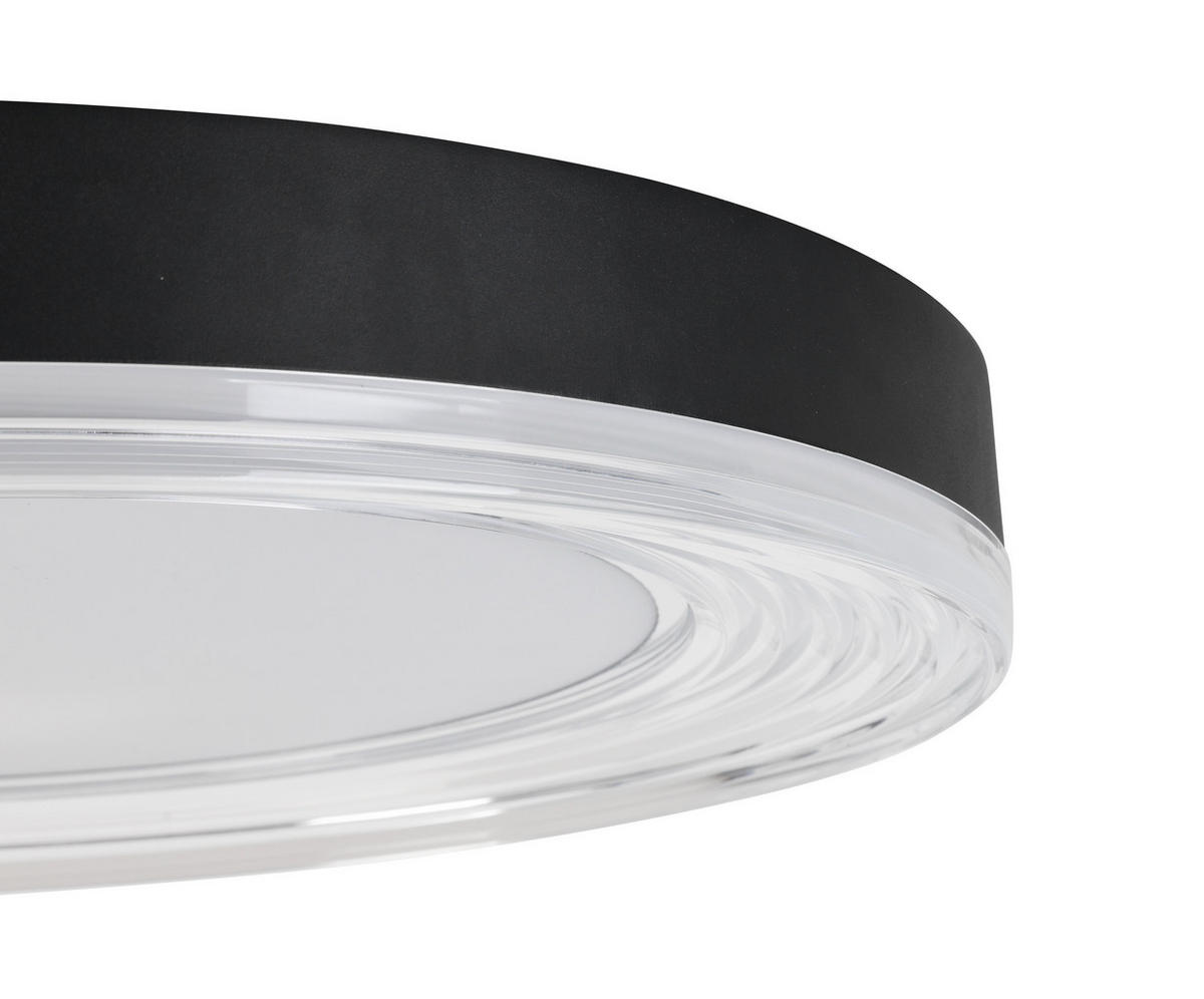 PLAFONIERĂ CU LED - alb/culoare crom, Basics, plastic/metal (48/6,5cm) - Novel