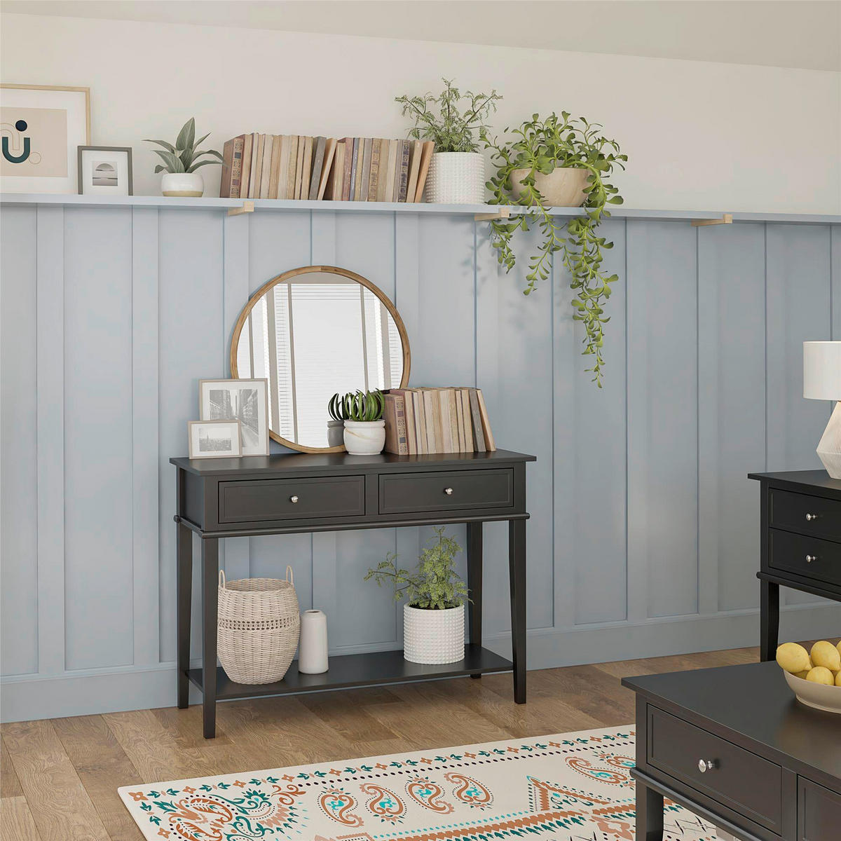 KONSOLENTISCH in Holzwerkstoff    - Silberfarben/Schwarz, Design, Holz/Holzwerkstoff (104/76/40cm) - MID.YOU