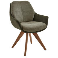 ARMLEHNSTUHL  in Webstoff, Mikrofaser  - Wildeiche/Eichefarben, Design, Holz/Textil (62/83,5/65cm) - Valnatura
