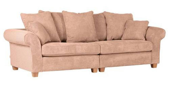 BIGSOFA Cord Altrosa  - Eichefarben/Altrosa, LIFESTYLE, Holz/Textil (264/70/111cm) - Landscape