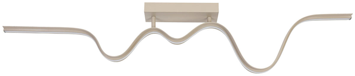 DECKENLEUCHTE 100/8/20,5 cm   - Sandfarben, Trend, Kunststoff/Metall (100/8/20,5cm) - Collet's Monde