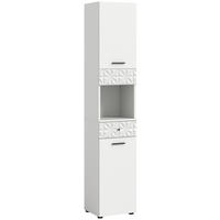 VISOKA OMARA 35/187/34 cm  - črna/bela, Moderno, kovina/leseni material (35/187/34cm) - MID.YOU