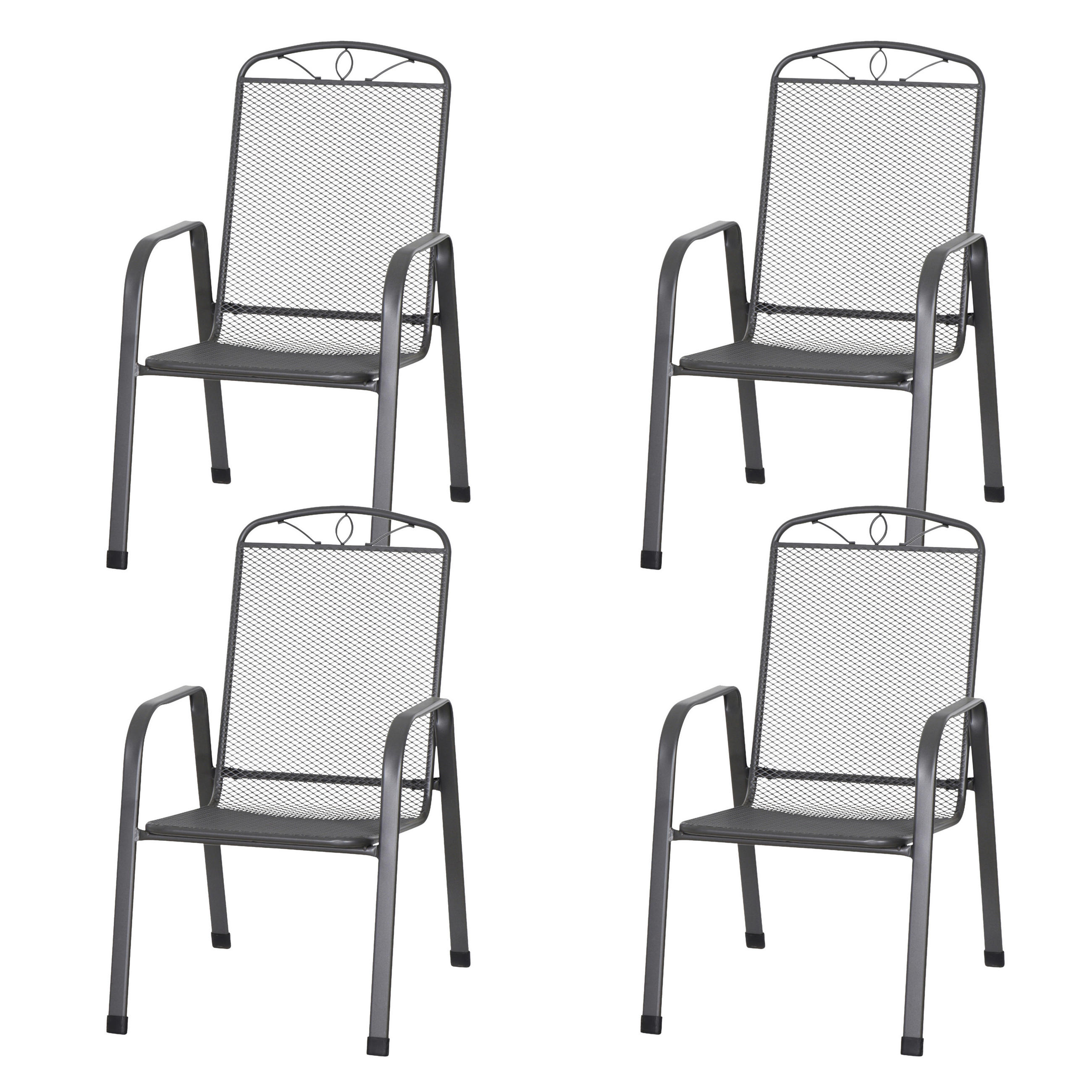 STAPELSESSEL Stahl Anthrazit  - Anthrazit, Basics, Metall (57/94/75cm) - Siena Garden