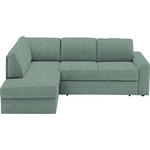 ECKSOFA in Webstoff Türkis  165/224 cm  - Türkis/Schwarz, KONVENTIONELL, Kunststoff/Textil (165/224cm) - Xora