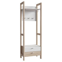 GARDEROBNI PANEL  bijela, boje hrasta   drvni materijal  - bijela/boje hrasta, Moderno, drvni materijal (67,2/200,1/41,2cm) - Hom`in
