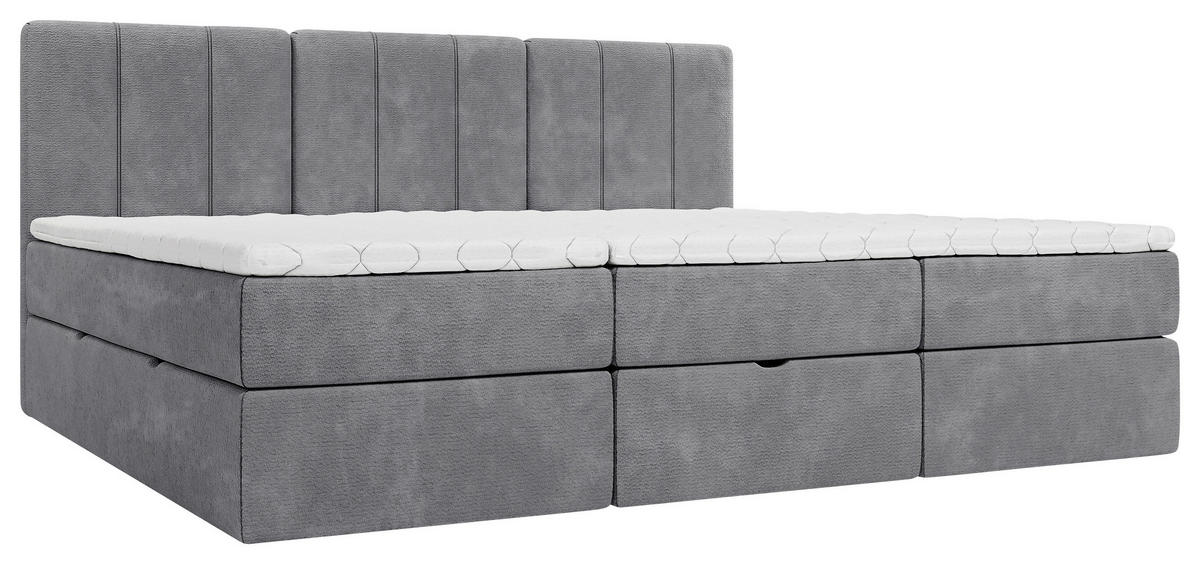 FAMILIENBETT - Schwarz/Grau, Design, Holzwerkstoff/Kunststoff (210/200cm) - Esposa