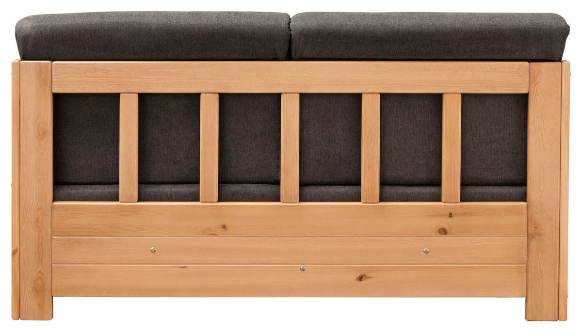 SCHLAFSOFA  in Mikrofaser Kieferfarben, Dunkelbraun  - Dunkelbraun/Kieferfarben, KONVENTIONELL, Holz/Textil (154/88/90cm) - Livetastic