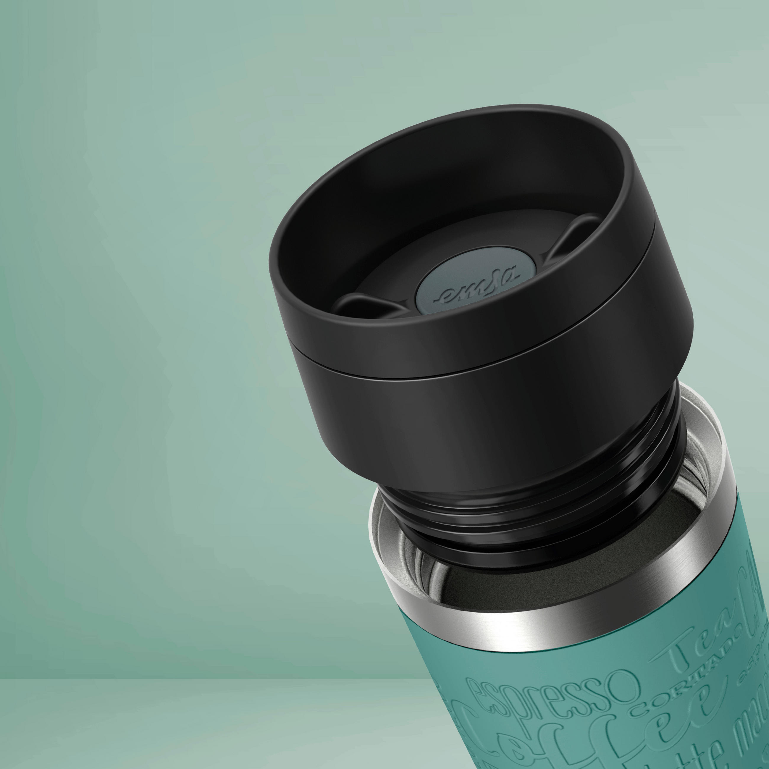 THERMOBECHER TRAVEL MUG 0,36 L  - Basics, Kunststoff/Metall (0,36l) - Emsa