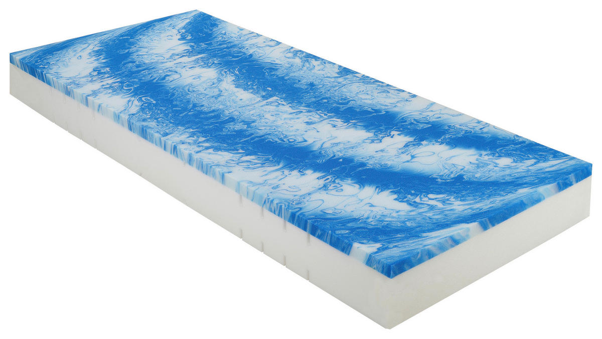 GELSCHAUMMATRATZE 80/200 cm Höhe ca. 22 cm 7 -Zonen - Weiß, Basics, Textil (80/200cm) - Beco