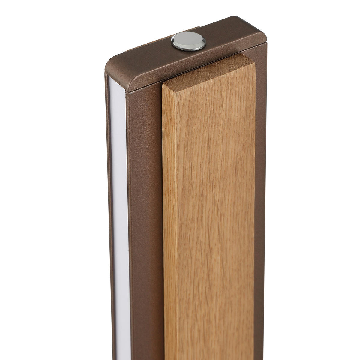 LED-STEHLEUCHTE ARVISO 18/142/22 cm  - Eiche Bianco/Braun, Natur, Holz/Kunststoff (18/142/22cm) - Brilliant