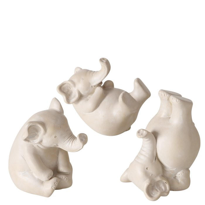 DEKORATIONSELEFANT - beige, Basics, naturmaterial (10cm)