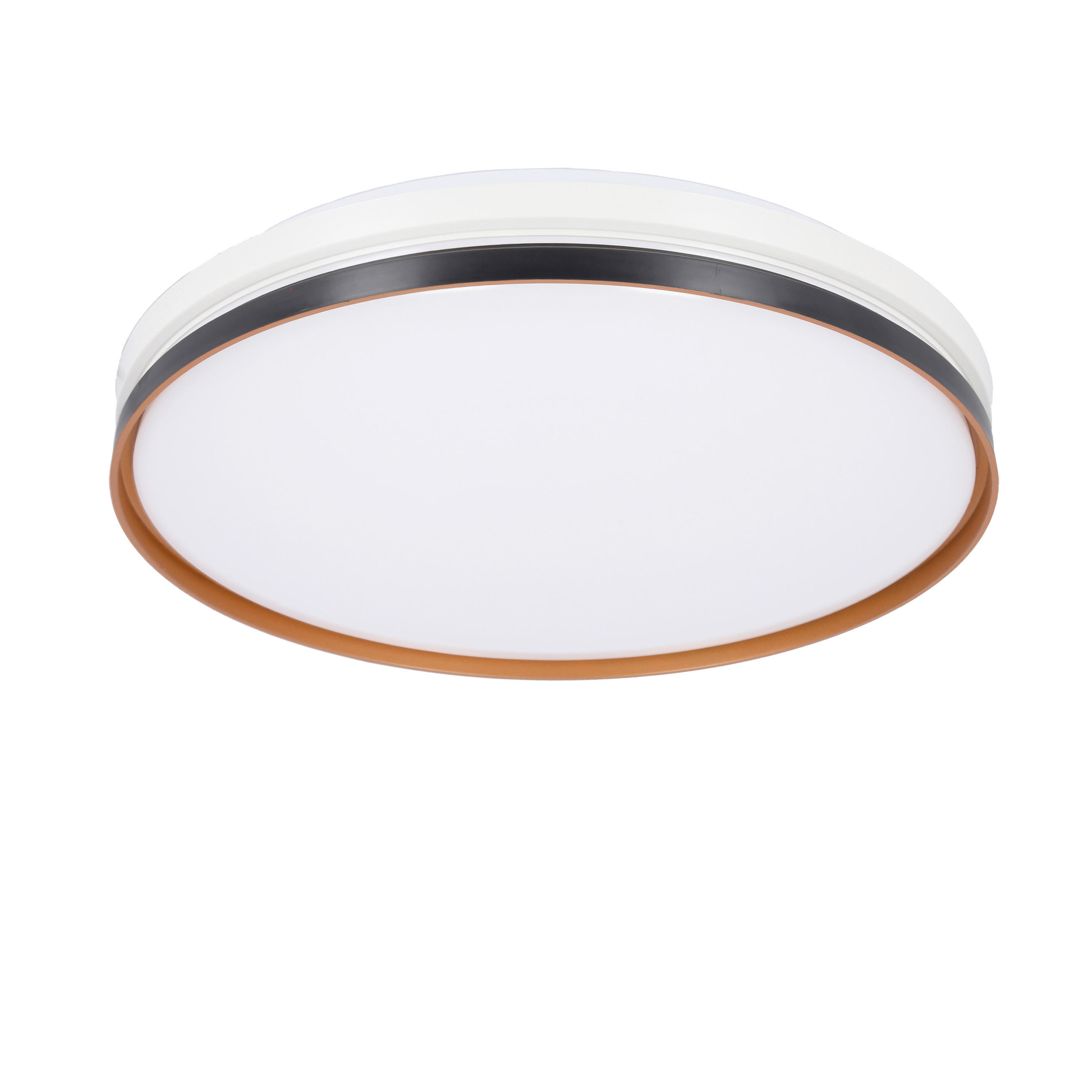 LED-TAKLAMPA Montana 40/40/7 cm  - vit/svart, Klassisk, metall/plast (40/40/7cm)
