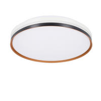 LED-TAKLAMPA Montana 40/40/7 cm  - vit/svart, Klassisk, metall/plast (40/40/7cm)
