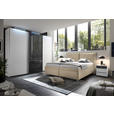 POLSTERBETT Matratze, gepolstertes Kopfteil, Lattenrost, Bettkasten Beige 180/200 cm  - Beige/Silberfarben, KONVENTIONELL, Holz/Textil (180/200cm) - Dieter Knoll