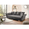 BIGSOFA Pera Cord Grau  - Chromfarben/Grau, MODERN, Kunststoff/Textil (242/71/90/131cm) - Livetastic