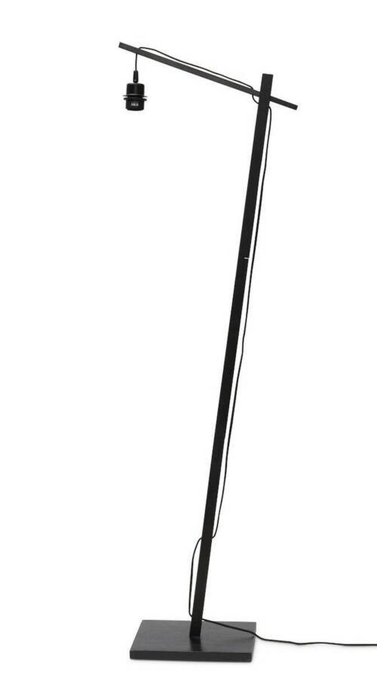 STEHLEUCHTE 63/40/150 cm    - Schwarz, Trend, Naturmaterialien (63/40/150cm) - Good & Mojo