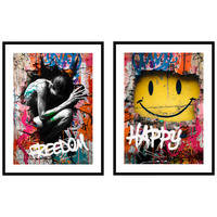 KUNSTDRUCK 30/40 cm  - Multicolor/Schwarz, Design, Holzwerkstoff (30/40cm) - Monee